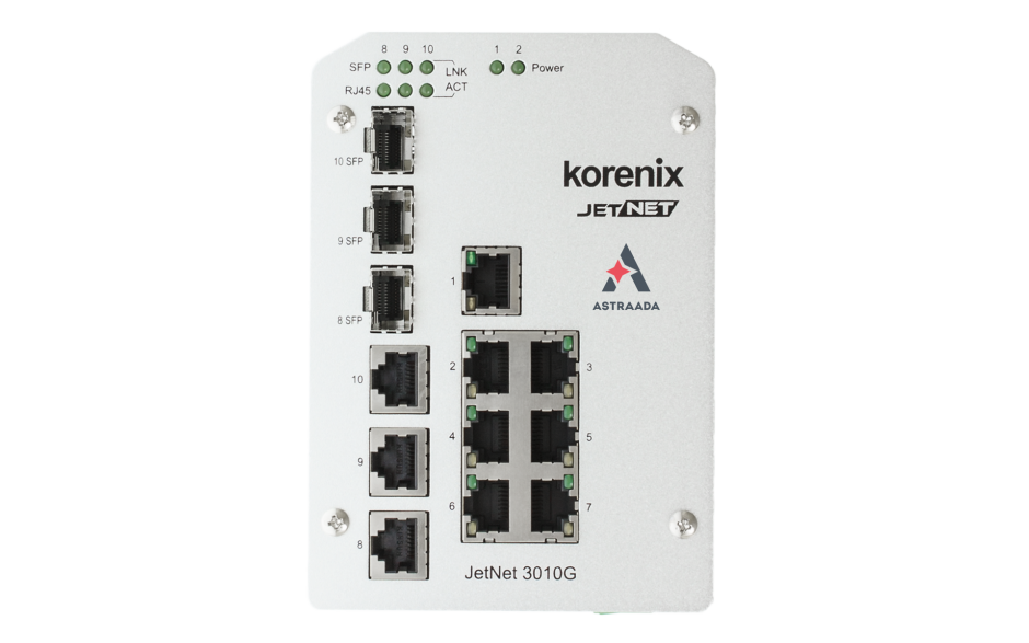 Switch niezarządzalny przemysłowy, Ethernet - 10-portowy (7 x 10/100 Base-TX + 3 x RJ45/SFP - 1000 Base-X) 4