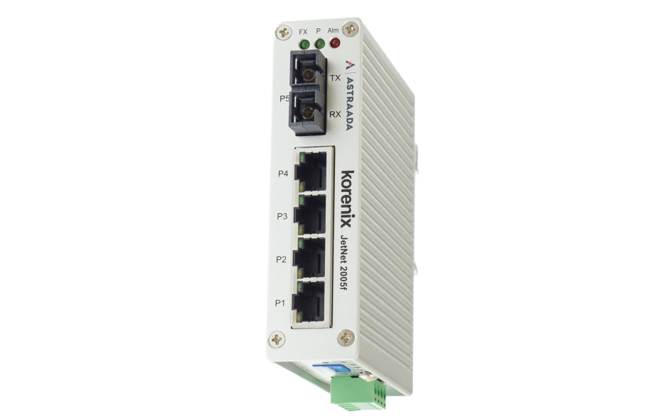 Switch niezarządzalny przemysłowy, Ethernet - 5-portowy (4 x 10/100 Base-TX + 1 złącze multimode - 100 Base-X)