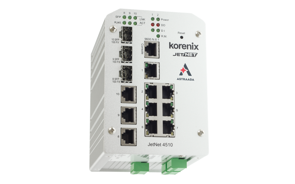 Switch zarządzalny przemysłowy, Ethernet - 10-portowy (7 x 10/100 Base-TX + 3 x RJ45/SFP  - 100 Base-X), RING, Modbus TCP 2