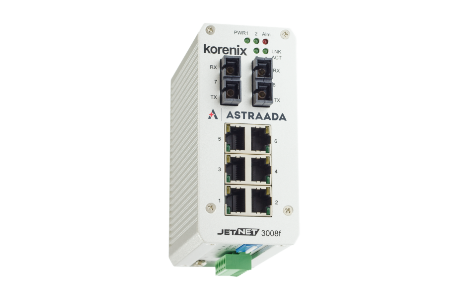 Switch niezarządzalny przemysłowy, Ethernet - 8-portowy (6 x 10/100 Base-TX + 2 złącza SC multimode (100 Base-X) 2