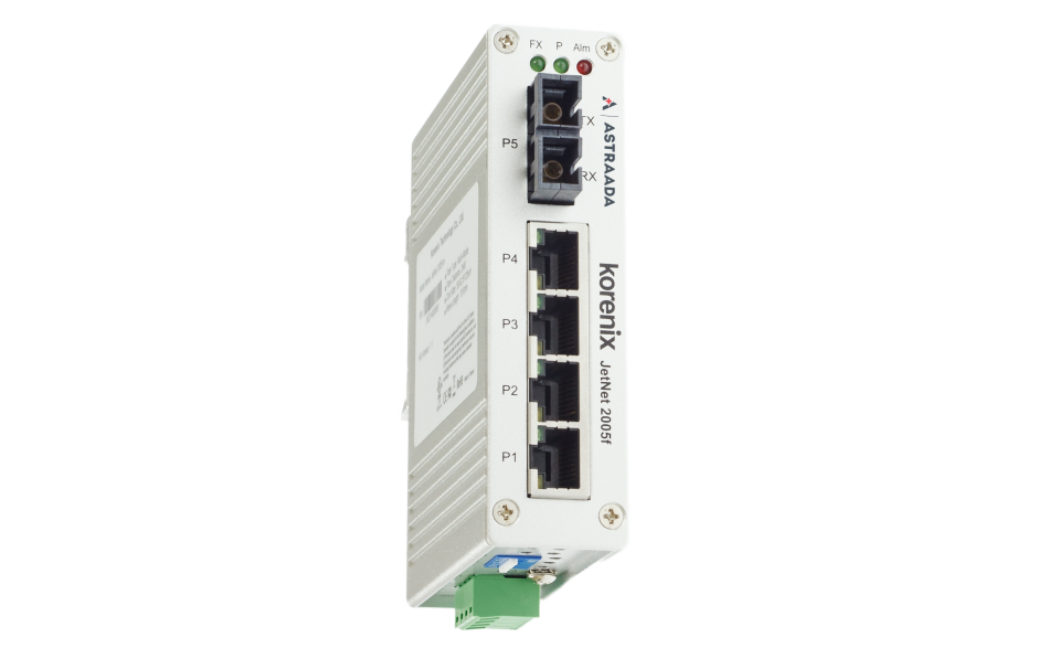 Switch niezarządzalny przemysłowy, Ethernet - 5-portowy (4 x 10/100 Base-TX + 1 złącze multimode - 100 Base-X) 3
