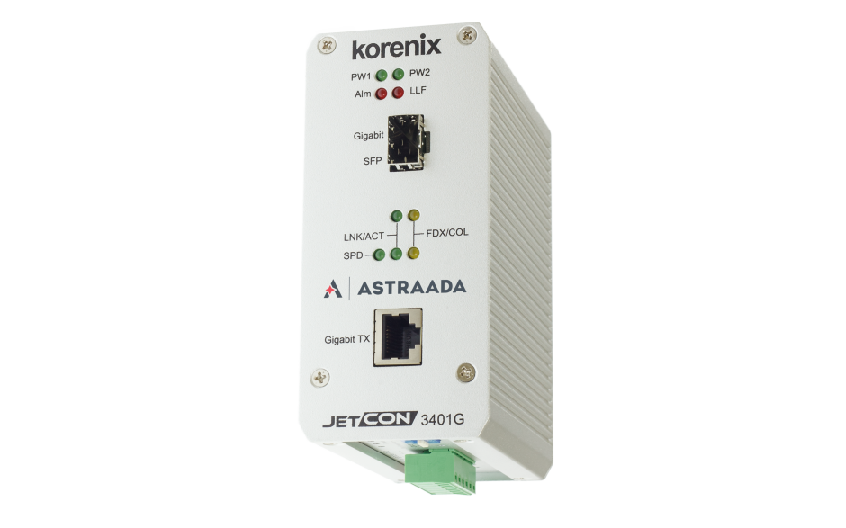 Konwerter światłowodowy Ethernet 1x 10-100-1000TX - RJ45, 1xGigabit - SFP, Kompaktowy