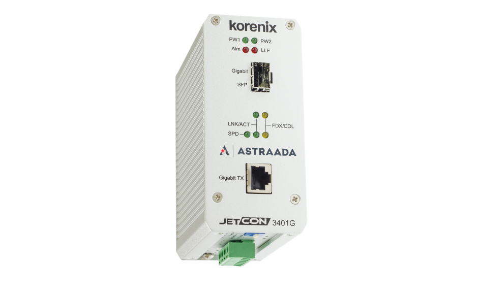 Konwerter światłowodowy Ethernet 1x 10-100-1000TX - RJ45, 1xGigabit - SFP, Kompaktowy 4