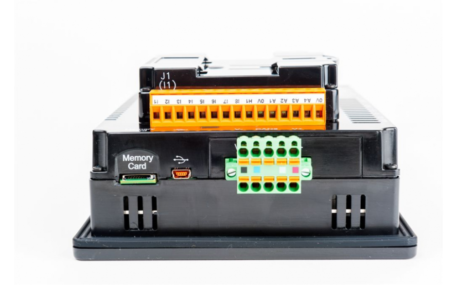 Sterownik PLC z HMI XL7e - 7", 12 DI (24 VDC), 12 DO (24 VDC), 2 AI (0-10V, 0-20mA, TC, RTD), 2 AO (0-10V, 0-20mA); zasilanie 9-30VDC 7