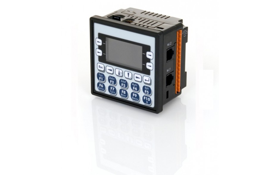 Sterownik PLC z HMI XLe - 2.25", 12 DI (24VDC), 12 DO (24VDC), 2 AI (0-10V, 0-20mA); zasilanie 9-30VDC 8