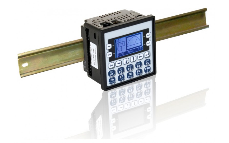 Sterownik PLC z HMI XLe - 2.25", CAN; 24 DI (24VDC), 16 DO (24VDC), 2 AI (0-10V, 0-20mA); zasilanie 9-30VDC 2