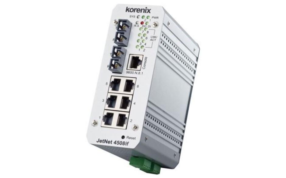 Switch Ethernetowy 6xRJ45 + 2xSC MultiMode, zarządzalny SNMP, SuperRing, zasilanie izolowane