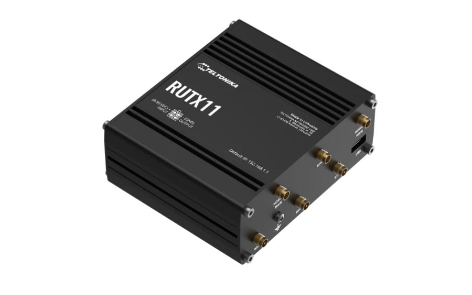 RUTX11 - Router przemysłowy 4G (LTE); Ethernet; 256 MB RAM; DUAL SIM; Bluetooth; SMS; IPSec; openVPN; WiFi; montaż na szynie DIN 4