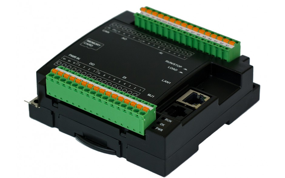 PROMOCJA - Sterownik PLC RCC972; RS232, Ethernet, CsCAN, MicroSD;  8x AI (0-20mA), 4x AO (0-20mA), 8x DI (24VDC), 4x DO (24VDC); zasilanie 9-30 VDC 9