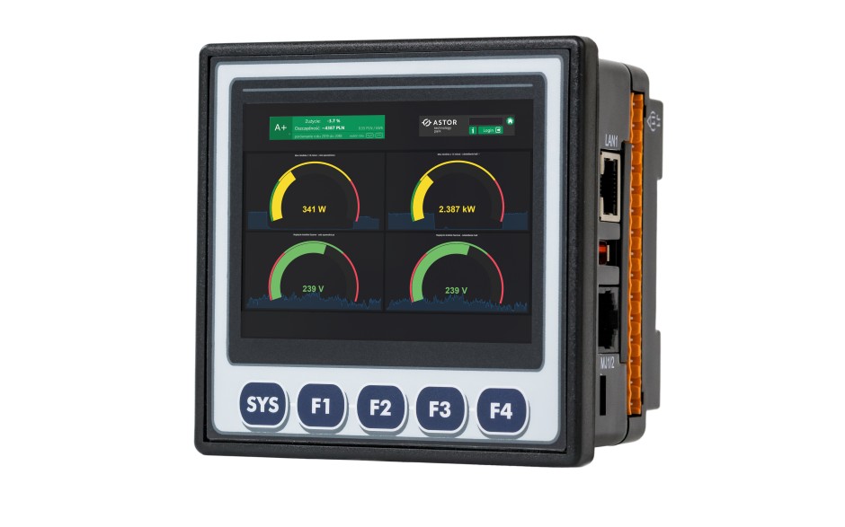 Sterownik PLC z HMI XL4e Prime - 3.5", 12 DI (24 VDC), 6 DO (przekaźnikowe 2A), 4 AI (0-10V, 0-20mA); zasilanie 9-30VDC