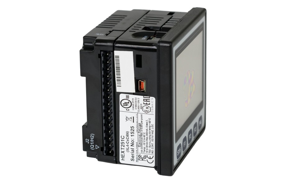 Sterownik PLC z HMI XL4e Prime - 3.5", 24 DI (24 VDC), 16 DO (24 VDC), 2 AI (0-10V, 0-20mA); zasilanie 9-30VDC 7