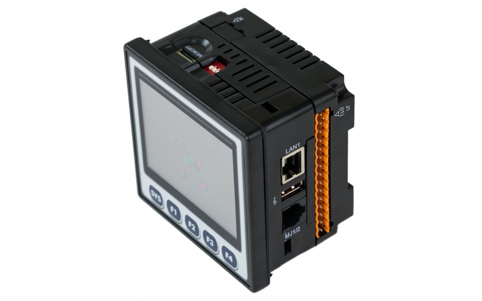 Sterownik PLC z HMI XL4e - 3.5", 12 DI (24 VDC), 12 DO (24 VDC), 2 AI (0-10V, 0-20mA, TC, RTD), 2 AO (0-10V, 0-20mA); zasilanie 9-30VDC 10