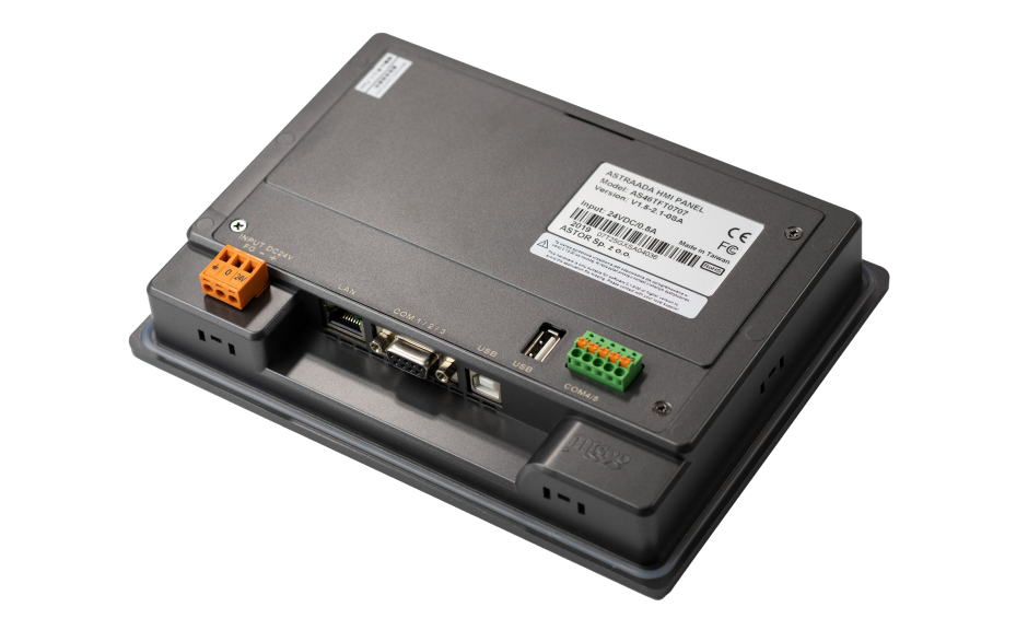 Dotykowy panel operatorski Astraada HMI, matryca TFT 7” (800x480, 65k), RS232, RS422/485, 3x RS485, USB Client/Host, Ethernet, 30m gwarancji 5