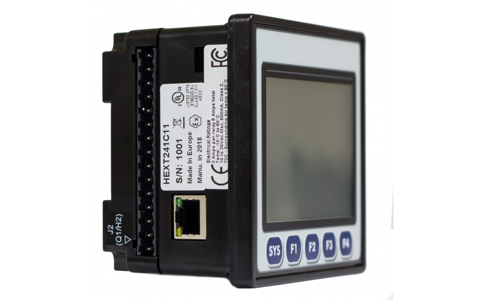 Sterownik PLC z HMI EXLt - 3.5",  Ethernet; 12 DI (24V; 4 HSC); 6 DO (przekaźnik 2A); 4 AI (0-10V; 0-20mA; 4-20mA) 9
