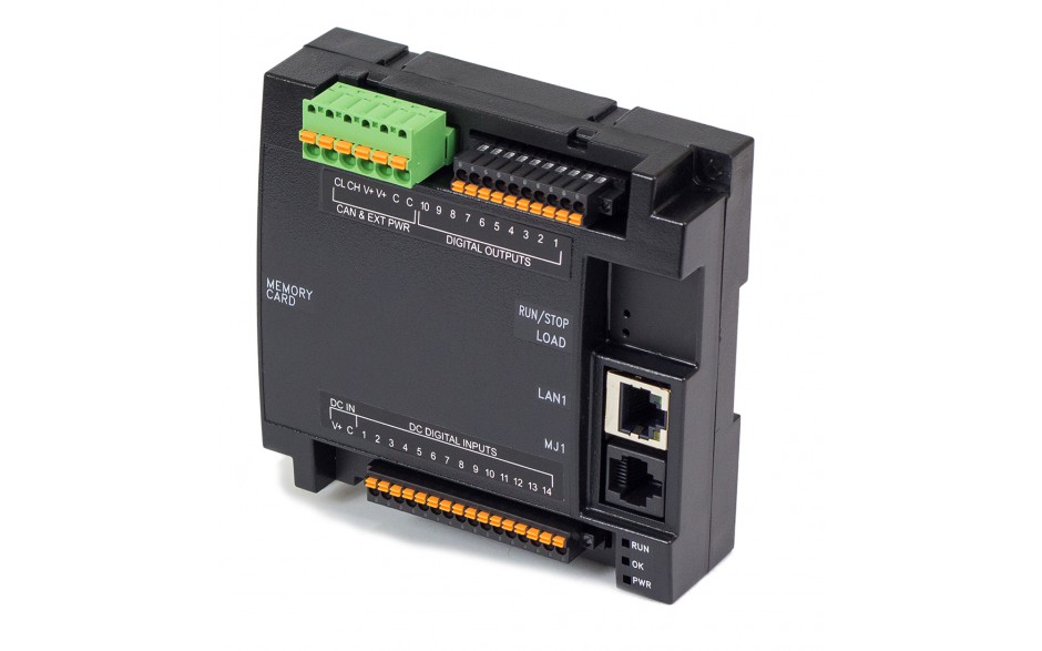 Sterownik PLC RCC1410; RS232, RS485, Ethernet, CsCAN, MicroSD;  14x DI, 10x DO 24 VDC; zasilanie 9-30 VDC