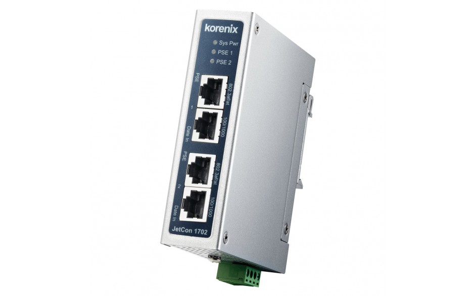 Wyprzedaż - Astraada NET - Konwerter PoE/Ethernet, switch, 2xRJ45  (10/100/1000 Base-TX, PoE) + 2xRJ45 (10/100/1000 Base-TX), zasilanie 48 VDC, -40...+70C