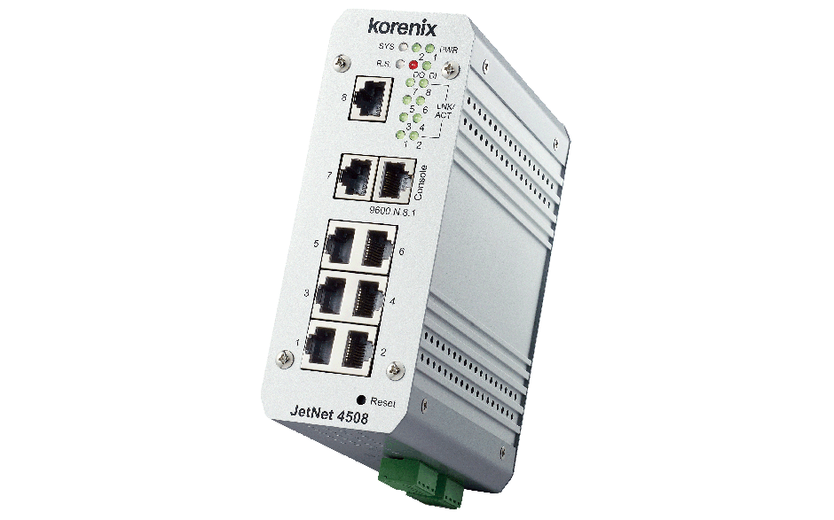 Switch zarządzalny przemysłowy, Ethernet - 8-portowy (SNMP, SuperRing)