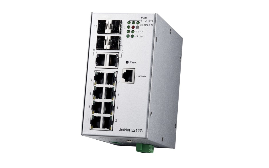 Switch Ethernetowy 8xRJ45 (10/100/1000 Base-TX) + 2x Gb Combo + 2x SFP, zarządzalny (SNMP, WEB), RapidSuperRing