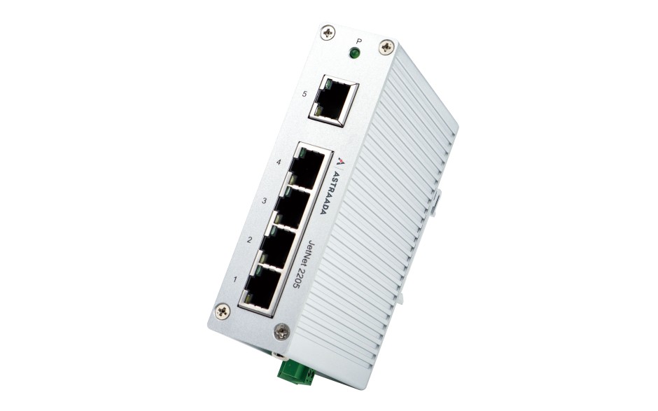Switch niezarządzalny przemysłowy, Ethernet - 5-portowy (10/100 Base-TX), IP30, -40...+75C