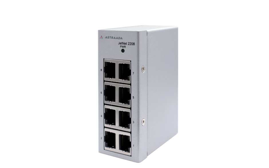 Switch niezarządzalny przemysłowy, Ethernet - 8-portowy (10/100 Base-TX), IP30, -40...+75C