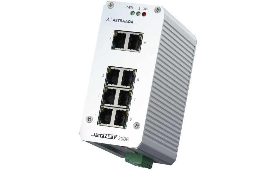 Switch niezarządzalny przemysłowy, Ethernet - 8-portowy (100/1000 Base-TX)