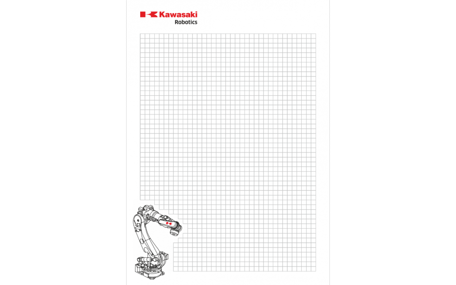 Notes A5 z robotem Kawasaki Robotics BX100
