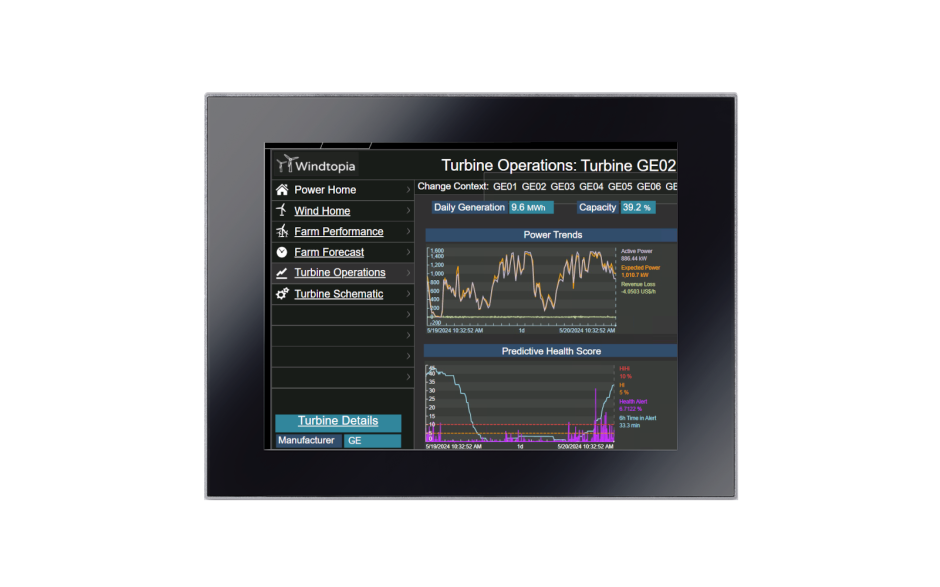 Przemysłowy monitor dotykowy LED, ekran pojemnościowy 12.1", 1280*800, złącza: HDMI, VGA, 2 x USB, 1 x USB Touch, zasilanie 12-24 VDC, z zasilaczem w zestawie