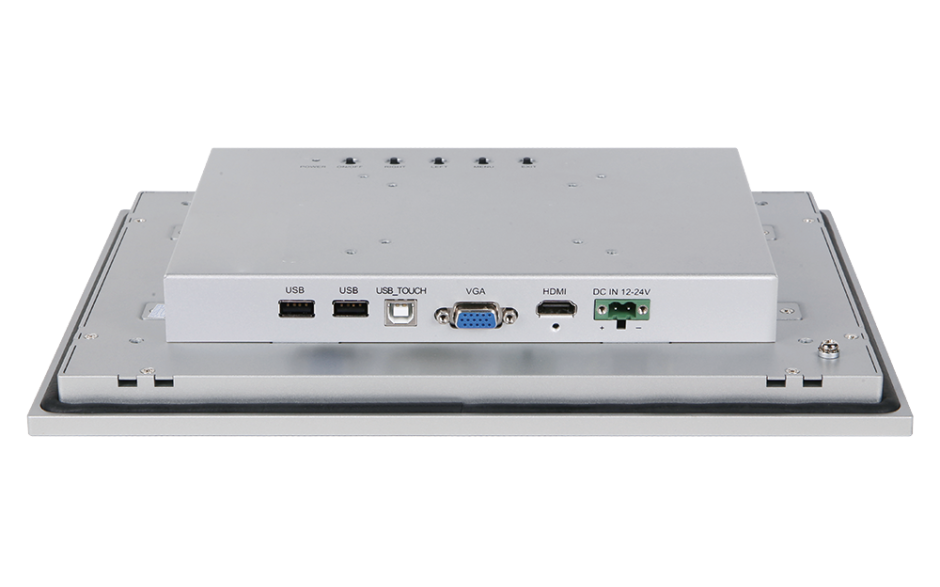 Przemysłowy monitor dotykowy LED, ekran pojemnościowy 12.1", 1280*800, złącza: HDMI, VGA, 2 x USB, 1 x USB Touch, zasilanie 12-24 VDC, z zasilaczem w zestawie 2