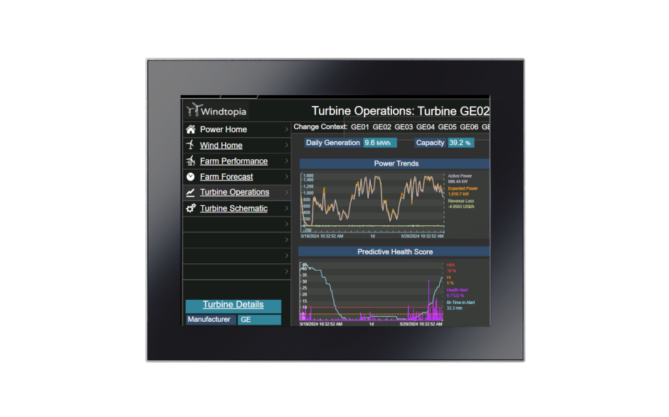 Przemysłowy monitor dotykowy LED, ekran pojemnościowy 15", 1024*768, złącza: HDMI, VGA, 2 x USB, 1 x USB Touch, zasilanie 12-24 VDC, z zasilaczem w zestawie