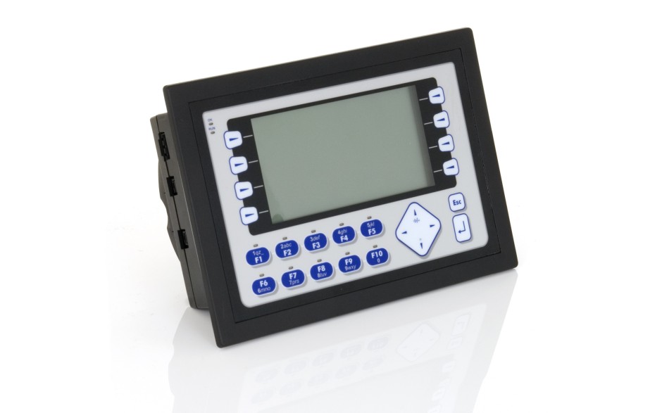 NX: ekran 240x128 mono.; port karty CF; RS232; RS485; Ethernet