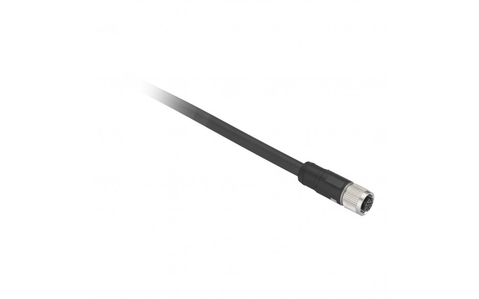 OsiSense XU, kabel odbiornika kurtyn bezpieczeństwa, wtyk M12, 8 pinów, złącze żeńskie, proste, 2m 