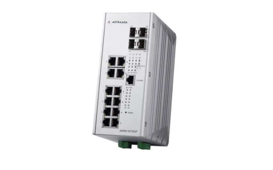 Switch Ethernetowy 12xRJ45 (10/100/1000 Base-TX) + 4G SFP, PoE, zarządzalny (SNMP, WEB), RapidSuperRing, -40+70
