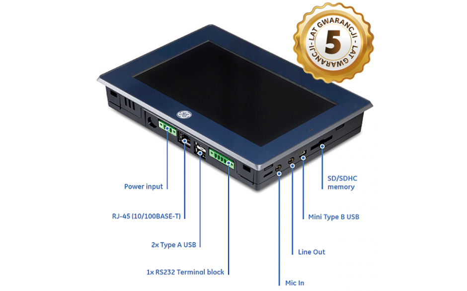 Dotykowy panel operatorski QuickPanel+; 7" Multi-touch, 1GHz, 512 MB RAM, 256 MB Flash, 1xETH, RS232, 2xUSB, 24VDC 4