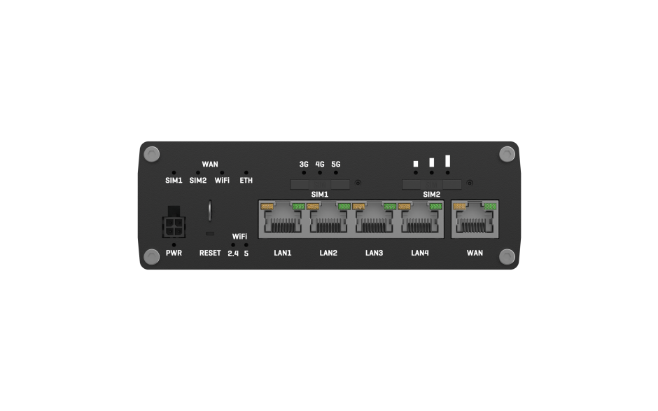 RUTX50 - Router przemysłowy 5G/4G; Ethernet; 256 MB RAM; DUAL SIM; GPS; SMS; IPSec; openVPN; WiFi; montaż na szynie DIN 2
