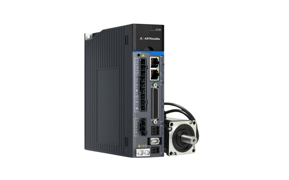 Serwosilnik bez hamulca o mocy 1.0 kW (3.18 Nm), zasilanie 230 V, wym. flanszy 80 mm, enkoder absolutny 23 bit, prędkość znam. 3000 rpm