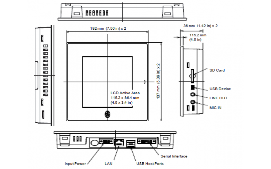 Dotykowy panel operatorski QuickPanel+; 6", 1GHz, 512 MB RAM, 256 MB Flash, 1xETH, RS232, 2xUSB, 24VDC 2