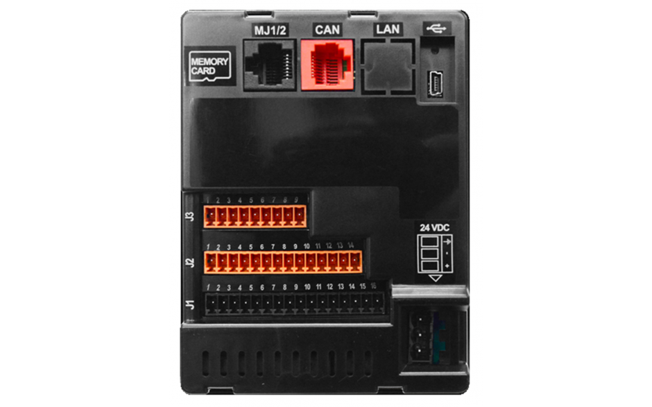 Sterownik PLC z HMI X2 - 2.2", 12 DI (24V, 4 HSC 10 KHz), 2 DO (24V, 2 PWM 65KHz), 6 DOR (3A), 4 AI (4-20mA, 12 bit), 2 AO (4-20mA, 12 bit) 4