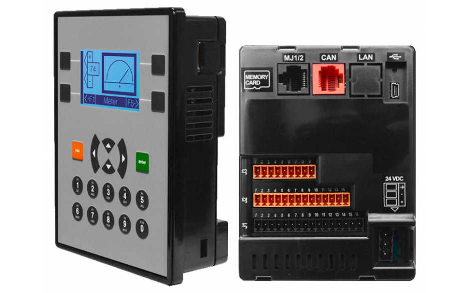 Sterownik PLC z HMI X2 - 2.2", 12 DI (24V, 4 HSC 10 KHz), 2 DO (24V, 2 PWM 65KHz), 6 DOR (3A), 4 AI (4-20mA, 12 bit), 2 AO (4-20mA, 12 bit) 2