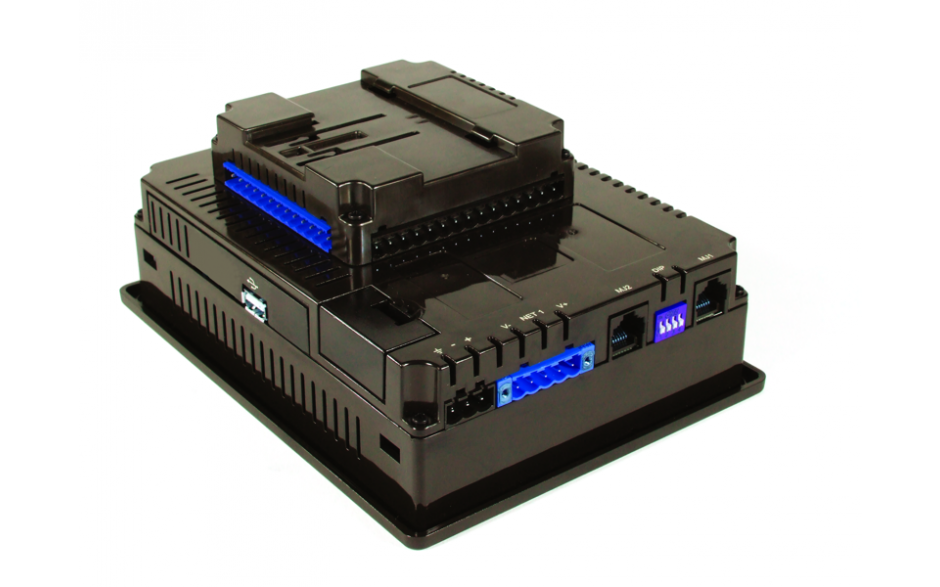 Sterownik PLC z HMI EXL6 - 5.7", 12 DI (24V, 4 HSC), 12 DO (24V, 2 PWM), 2 AI (0-10V, 0-20mA, 4-20mA) 3