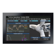 Przemysłowy monitor dotykowy LED, ekran pojemnościowy 21.5", 1920*1080, złącza: HDMI, VGA, 2 x USB, 1 x USB Touch, zasilanie 12-24 VDC, z zasilaczem w zestawie