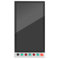 Przemysłowy monitor panelowy z przyciskami (pulpit operacyjny), dotykowy ekran pojemnościowy 21,5" (1920 x 1080 px)