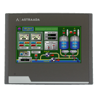 Dotykowy panel operatorski Astraada HMI, matryca TFT 4,3” (480x272, 65k), RS232/422/485, RS422/485, RS232, USB Client/Host, Ethernet, MicroSD