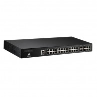 Switch zarządzalny przemysłowy, Ethernet - 28-portowy (24 x 10/100 TX + 4 x RJ45/SFP - 100/1000 FX), RING