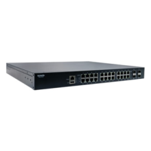 Switch Ethernetowy 24xRJ45 (10/100/1000 Base-TX) + 4xSFP (100/1000 Base-X), zarządzalny (SNMP, WEB). DC/AC