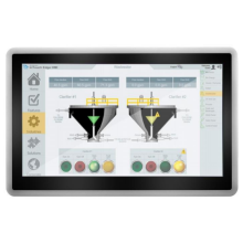 Przemysłowy komputer panelowy 19”, dotykowy pojemnościowy, 1280*1024, wersja STANDARD, Intel Celeron J1900, 8GB RAM, mSATA SSD 256 GB, WIN10-IOT Ent LTSB 2019 , 2x RS232, 4x USB, 2x Gigabit Ethernet, zasilanie 12-24 VDC z zasilaczem