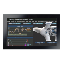 Przemysłowy monitor dotykowy LED, ekran pojemnościowy 23.8", 1920*1080, złącza: HDMI, VGA, 2 x USB, 1 x USB Touch, zasilanie 12-24 VDC, z zasilaczem w zestawie