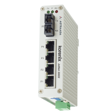 Switch Ethernetowy 4xRJ45 (10/100 Base-TX) + 1xSC multimode (100 Base-X) , zab. przeciwprzepięciowe Hi-Pot 1.5kV, IP31, -10...+70C
