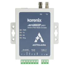 Konwerter RS232-RS422-485 na światłowód multimodowy ST, 5km