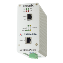 Konwerter światłowodowy Ethernet 1x 10-100-1000TX - RJ45, 1xGigabit - SFP, Kompaktowy