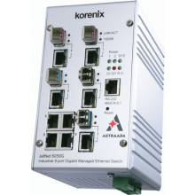 Switch zarządzalny przemysłowy, Ethernet - 9-portowy (4 x 10/100/1000 Base-TX + 5 x RJ45/SFP  - 100/1000 Base-X), RING